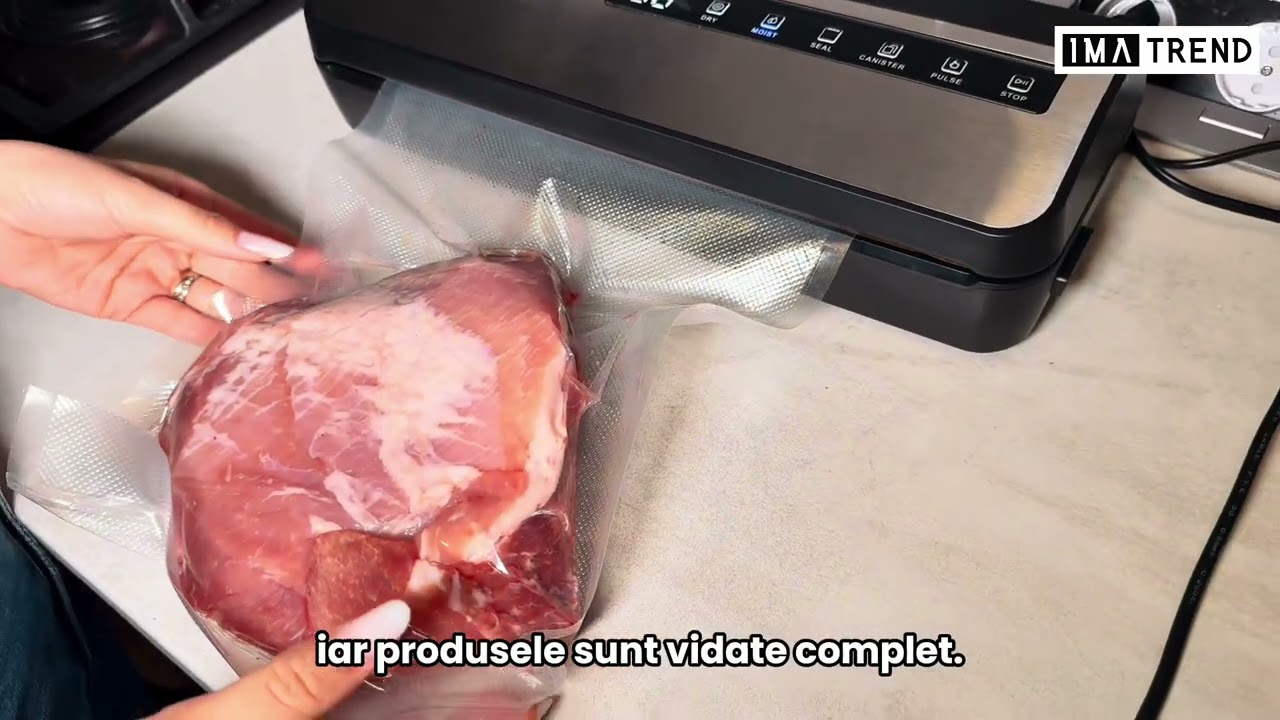 Aparat de vidat si sigilat alimente IMA Trend, 130W, 80kpa, 5 functii vidare umed/uscata/soft