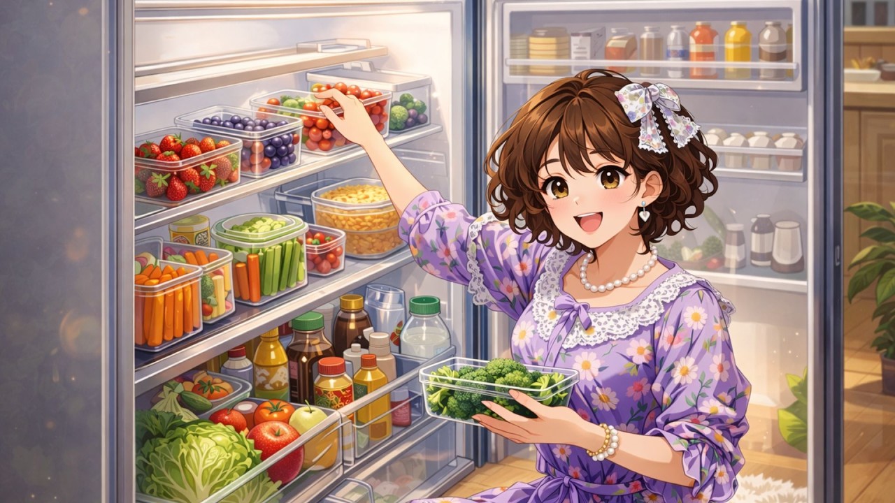 A quiet day living alone | Searching for meaning in the refrigerator | Ghibli Style