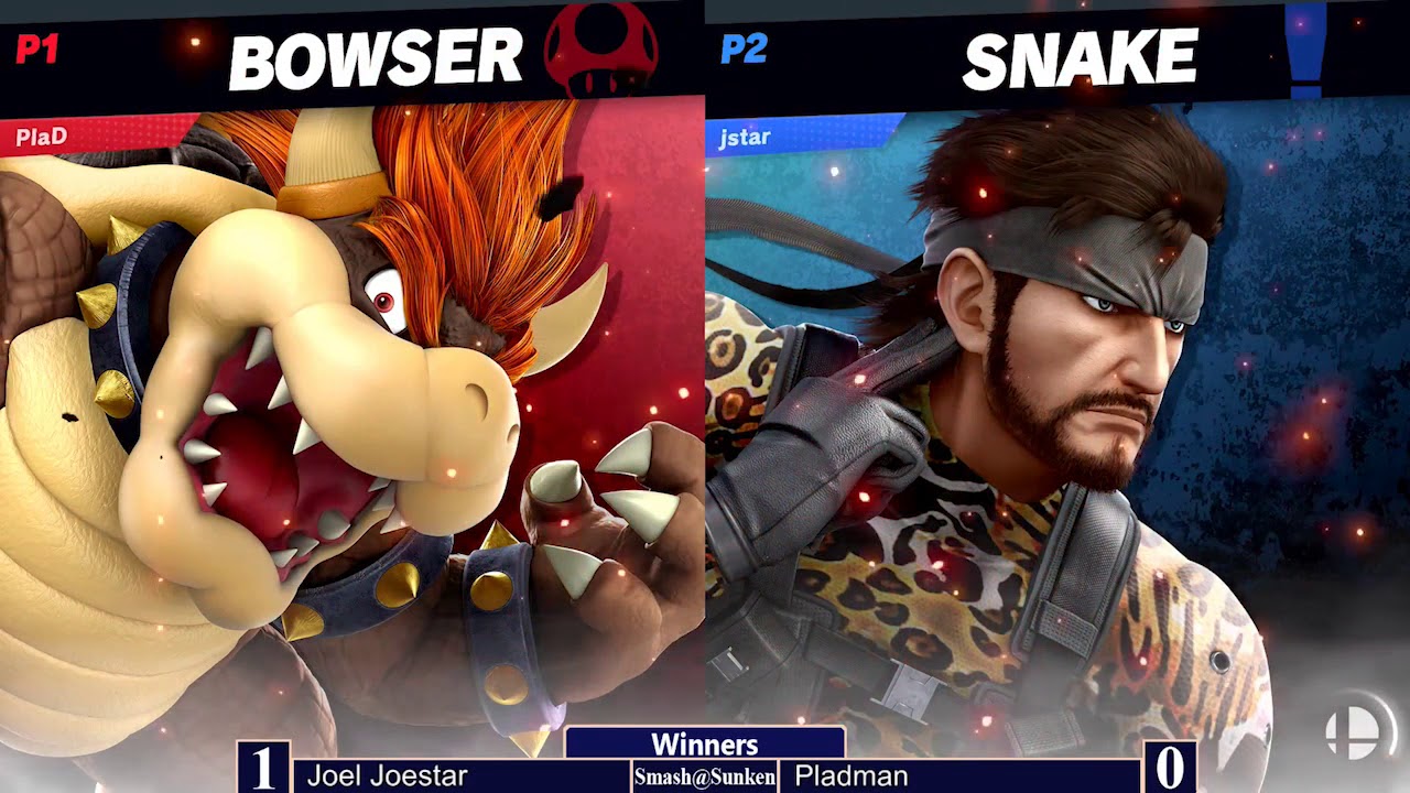 ~Smash@Sunken #69 - Joel Joestar (Snake) vs Pladman (Bowser) - Ultimate Singles WR2