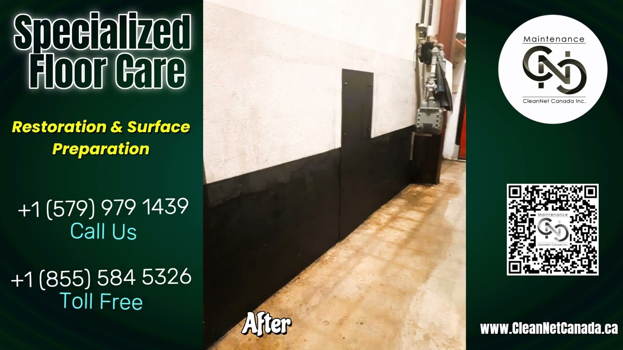 Tar Adhesive Removal from Concrete Floor | Montreal & Laval