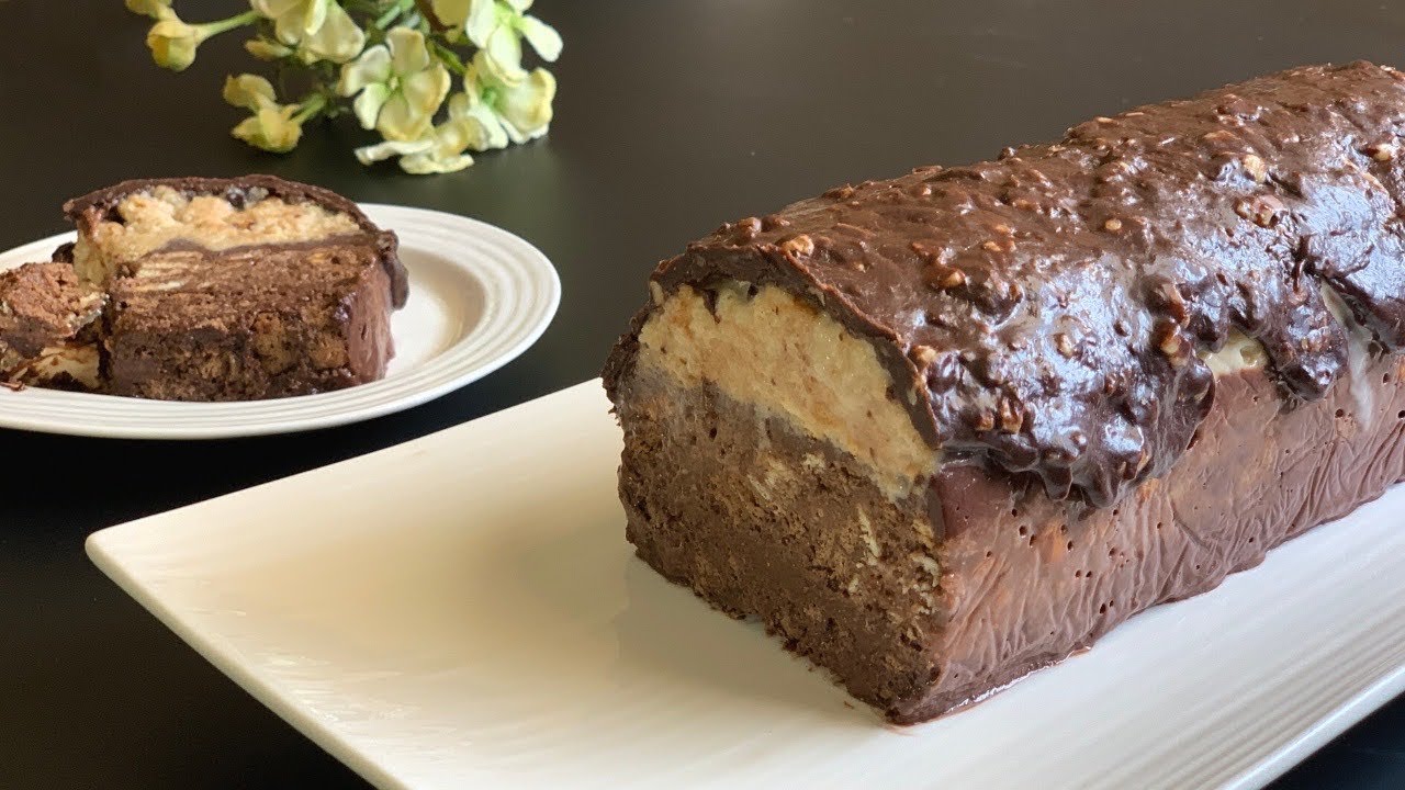 5 Minutes Dessert / No-Bake dessert with chocolate, milk and biscuits / ASMR Video
