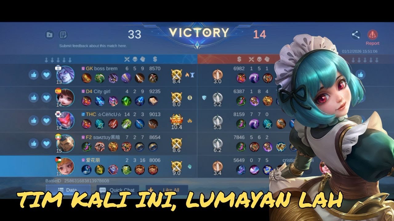 TIM KALI INI LUMAYAN LAH YA |  ANGELA GAMEPLAY