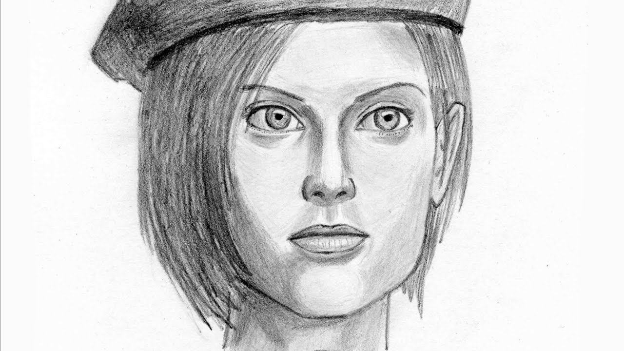 Pencil Drawing Jill Valentine from Resident Evil 1 Remake | Timelapse
