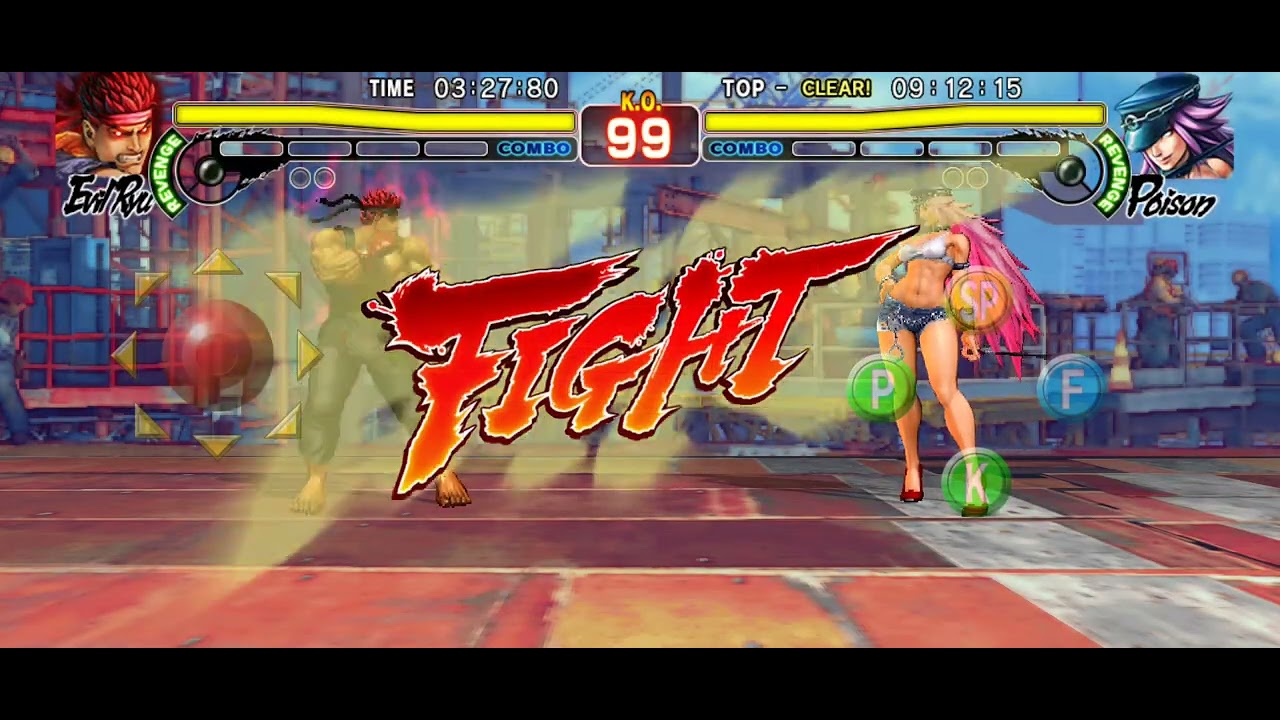 SF4, Street Fighter IV CE gameplay on mobile(Evil Ryu ; difficulty : grueling ; Ext. STG: Akuma)P.10