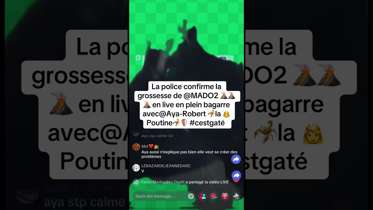 La police confirme la grossesse de @MADO2 🌋🌋🌋 en live en plein bagarre avec@Aya-Robert 🦂cestgaté 