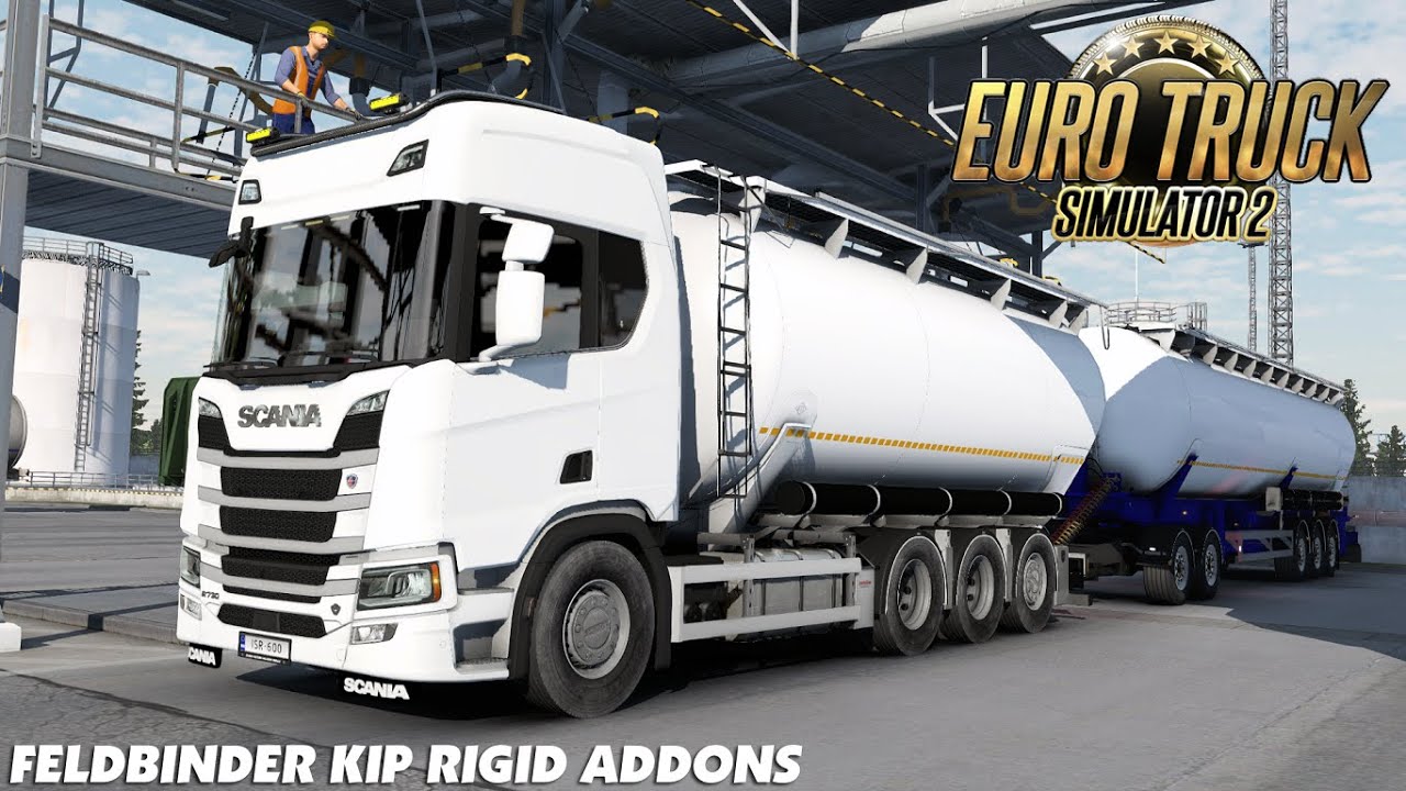 Euro Truck Simulator 2 - Feldbinder KIP Rigid Addon for Tandem Addon by Kast V1.0 | ETS2 Mods 1.38