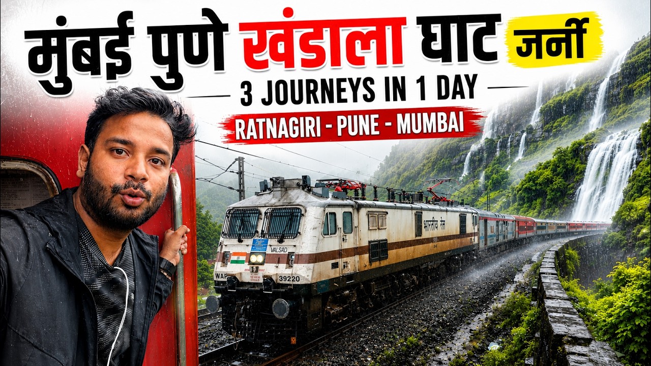 Extreme Monsoon Covering Mumbai - Pune Route 3 times in 1 day || 22149 Ernakulam Pune exp Journey
