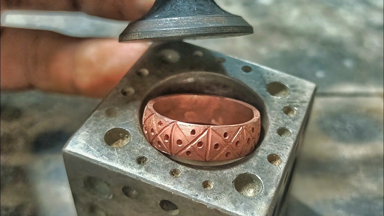 Pure Cooper Signet Ring Making. Copper Ring Benefit. copper ring wear in Which Finger. AR Jewellery.