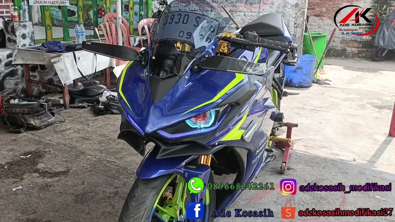 R15v2 lagi yang kita eksekusi. Upgrade body custom R25.  Jadi lebih seger di liat 