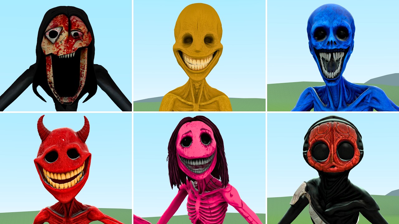 Who Is The Strongest Monster Between Creepy Figure Minecraft Horror Creatures in Garry's Mod?
