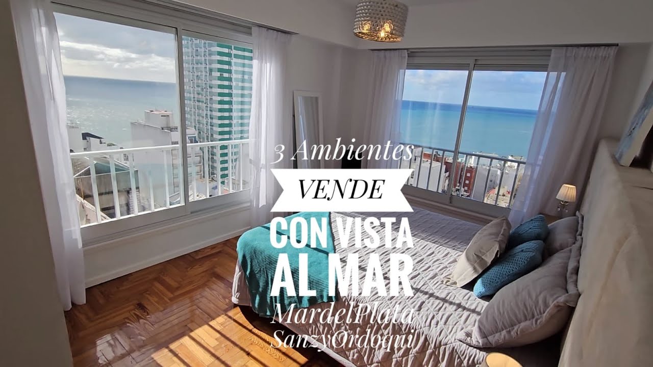 VENDIDO - Departamento tres ambientes reciclado con vista al mar - Corrientes 1685 - Centro