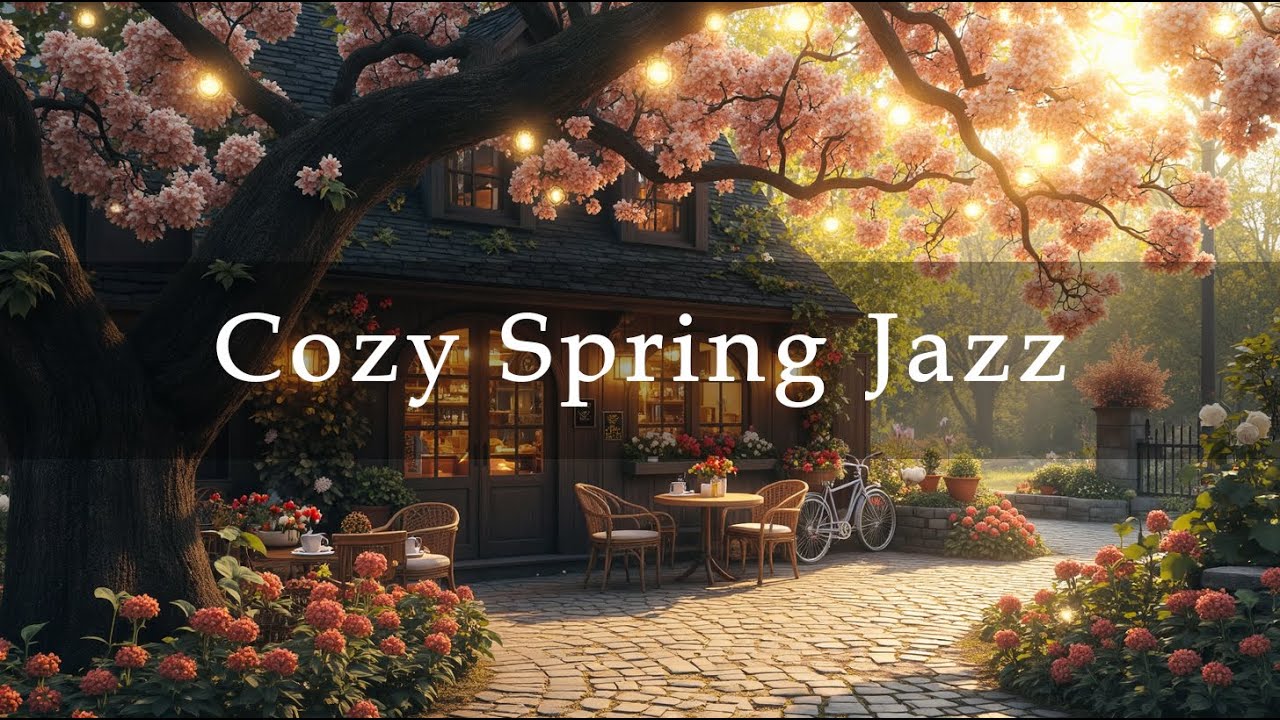 Spring Blossom Caf&eacute; ☕🎶 | Cozy Coffee Shop & Relaxing Jazz Ambience