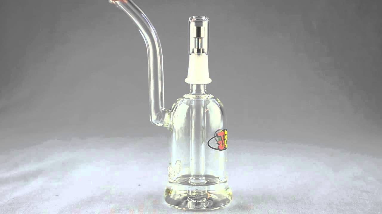 JBD - Clear 14mm 4-Hole Vapor Rig w/ Dome and Adjustable Titanium Nail - TheDabLab.com