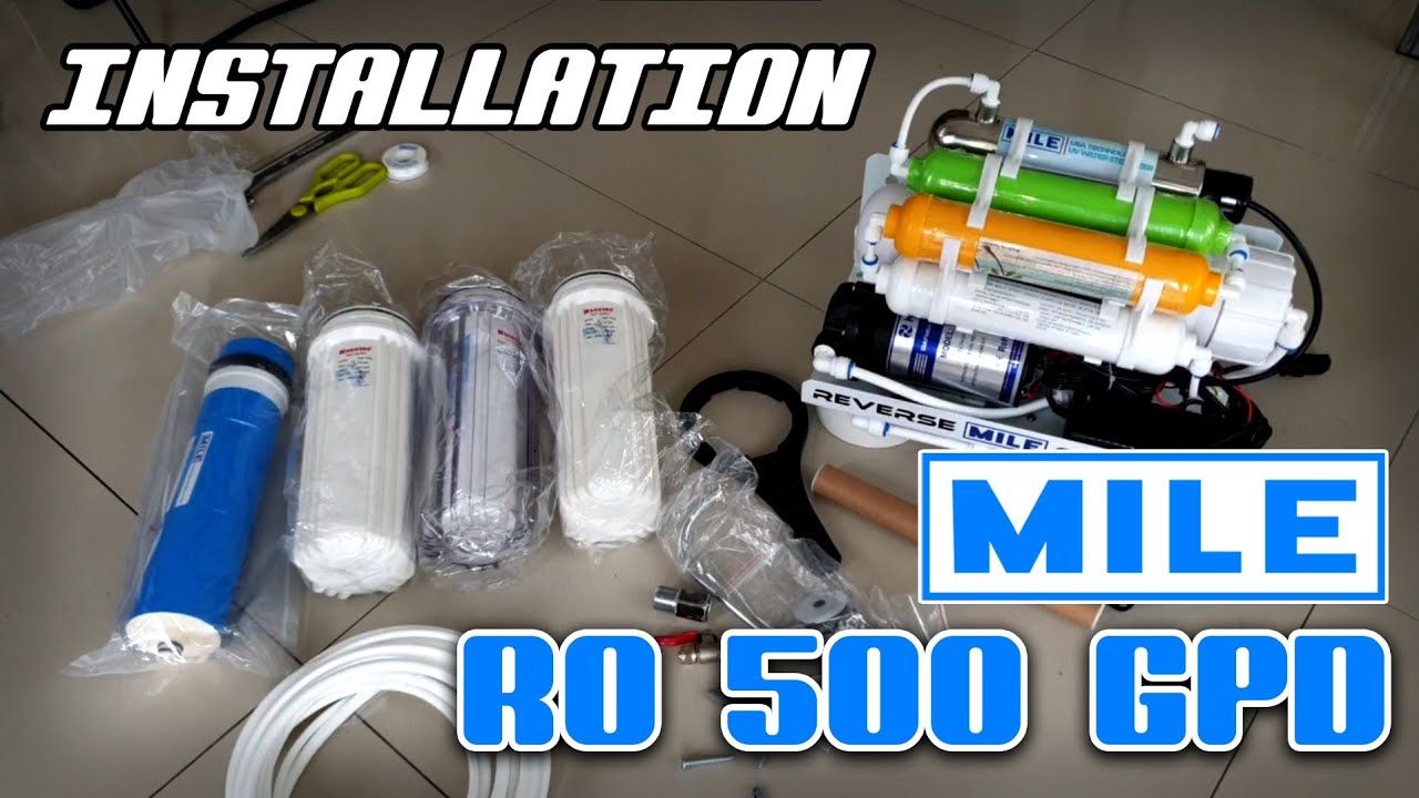 Cara Instalasi Mesin Reverse Osmosis MILE 500 GPD - Instalasi Mesin RO MILE...