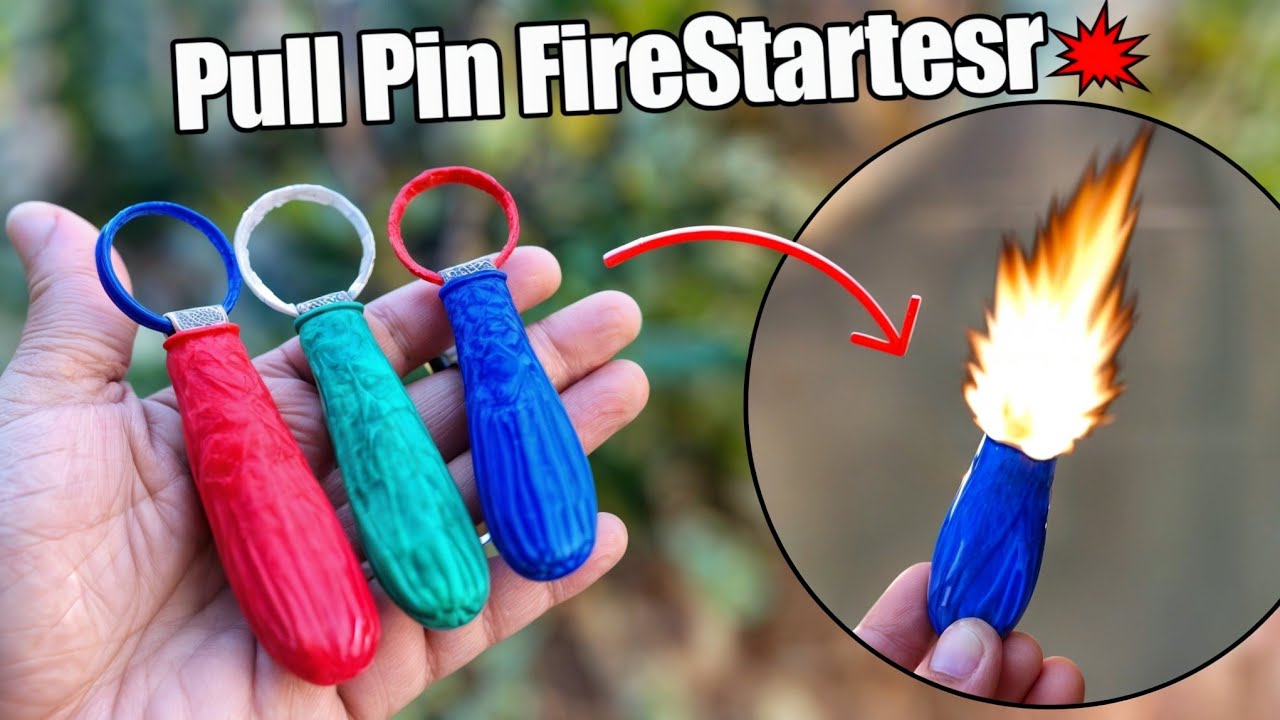 How to Make the Ultimate Survival Pull Pin Firestarter | 20 minutes burn !