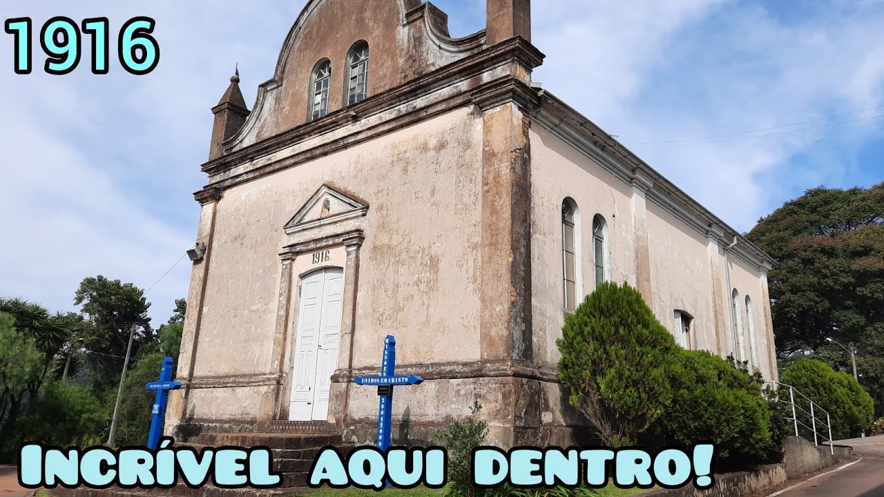 IGREJA ANTIGA DE 1916 BEL&Iacute;SSIMA ARQUITETURA E DETALHES EUROPEUS COM MAIS DE UM S&Eacute;CULO DE HIST&Oacute;RIAS!