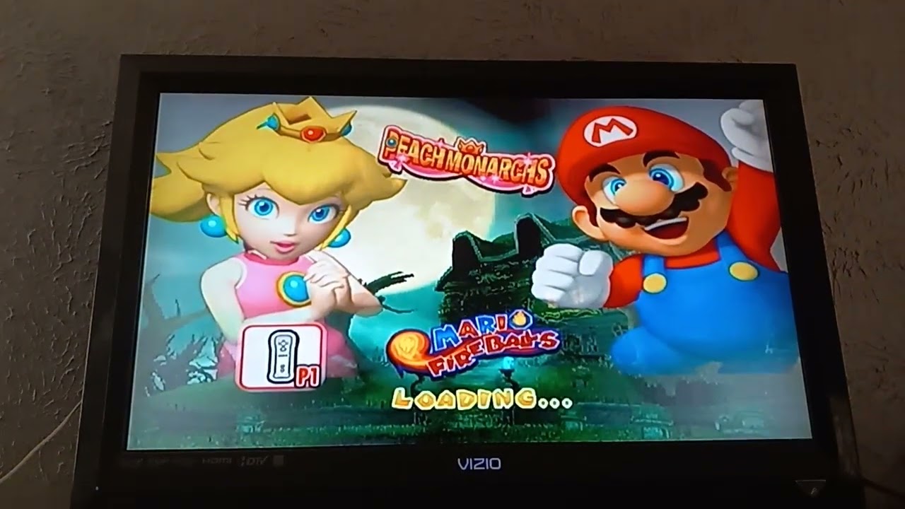 Mario Super Sluggers Peach Monarchs (P1) VS. Mario Fireballs (CPU) in Luigi's Mansion (1st Part)