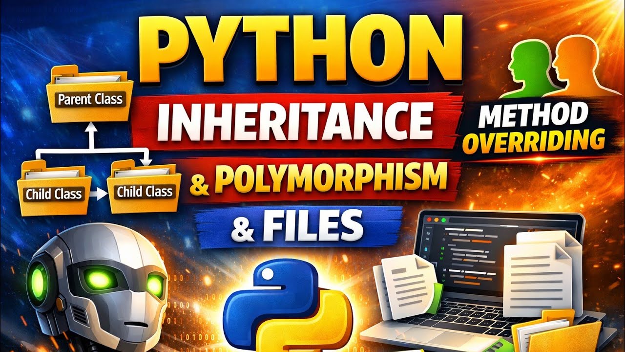 #python live Python inheritance, polymorphism and files concepts