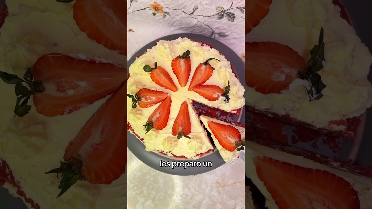 Pastel red velvet con pocos ingredientes