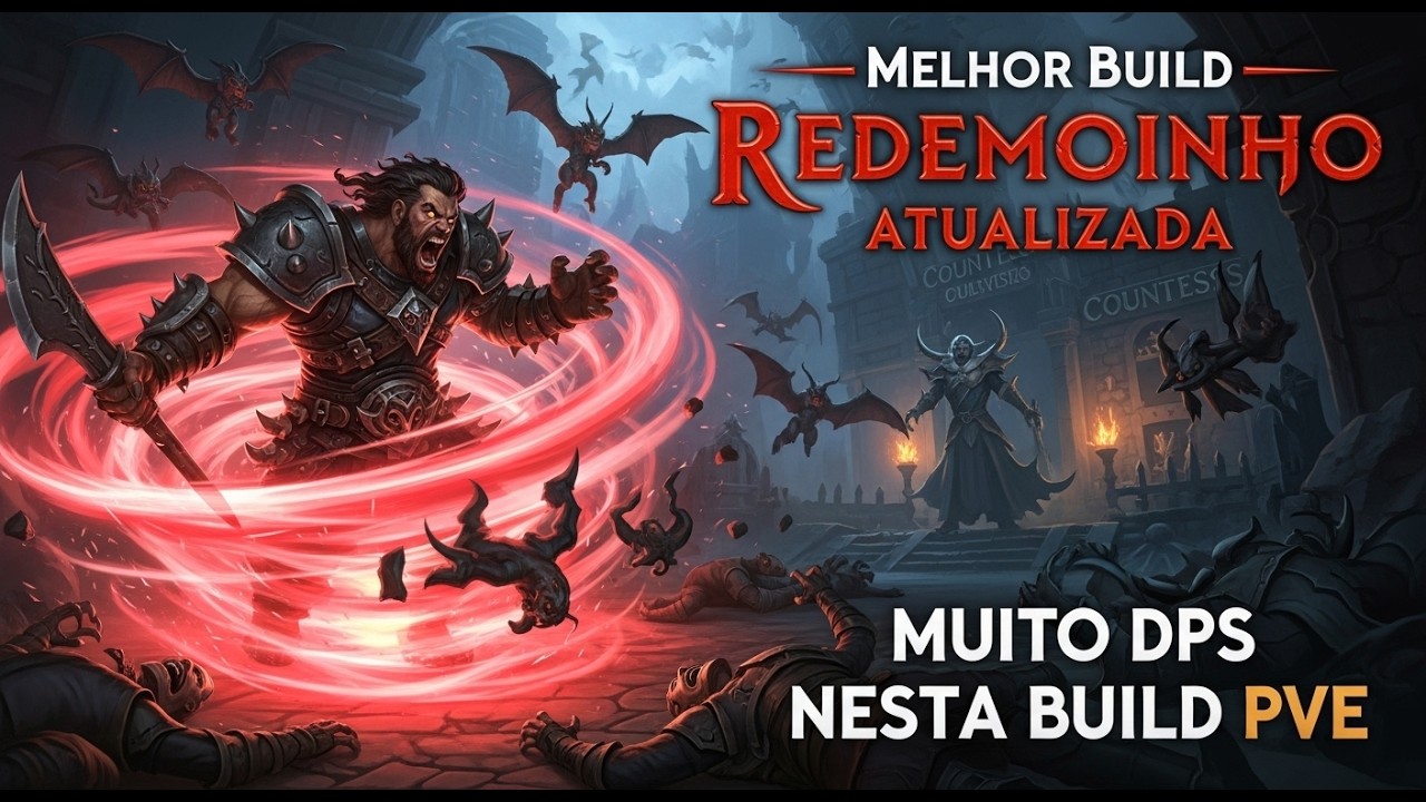 DANO ABSURDO! 🔥 GUIA BÁRBARO REDEMOINHO PVE | Diablo Immortal Pós-Nerf (Patch Julho 2025)