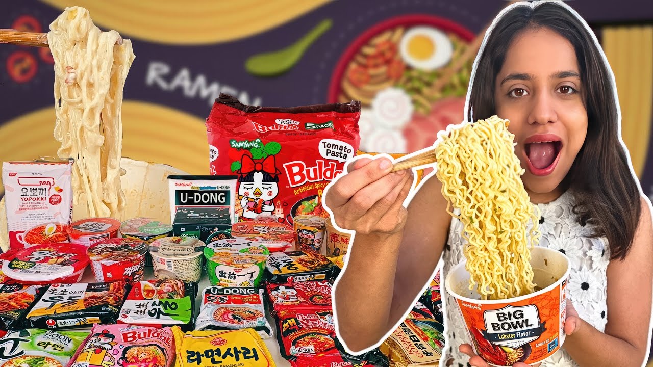 Eating Only UNTRIED Ramen for 24 Hours | Trying Viral Ramen Hacks 😍