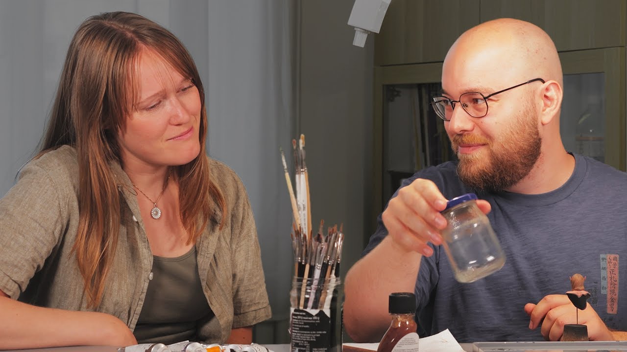 Teaching My GF How To Paint Miniatures with Oils