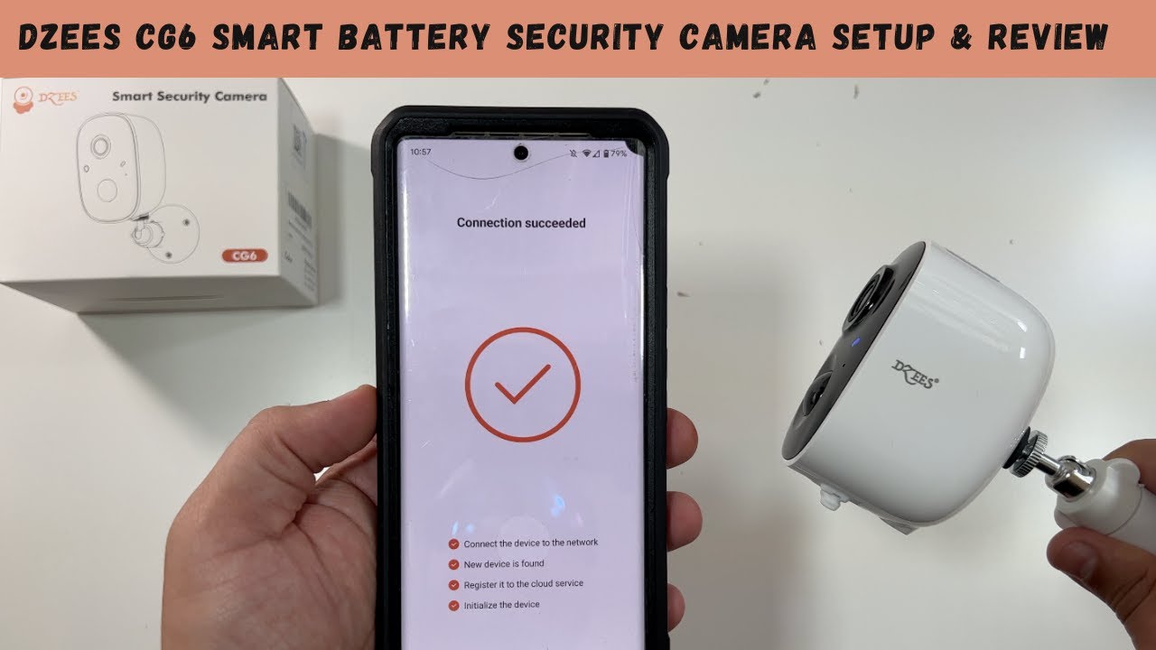 DZEES CG6 Smart Battery Security Camera Setup & Review