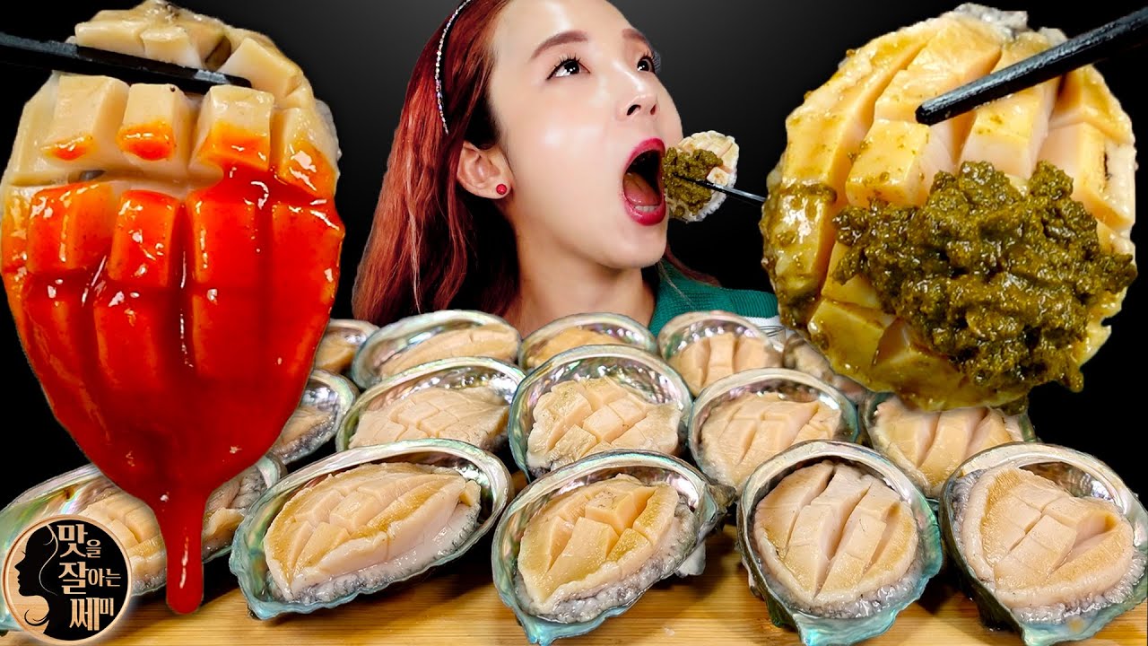 [Mukbang]🌊살아있는 완도 활전복회 먹방!😋(전복내장소스 꿀맛🤤)RAW ABALONE SASHIMI CRUNCHY 리얼사운드 アワビ Eating sound ASMR | 쎄미