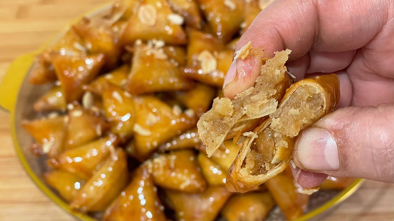 بريوات باللوز معلكين و مقرمشين بطعم خرافي😍غير بنصف كيلو لوز شهيوات رمضان 2026