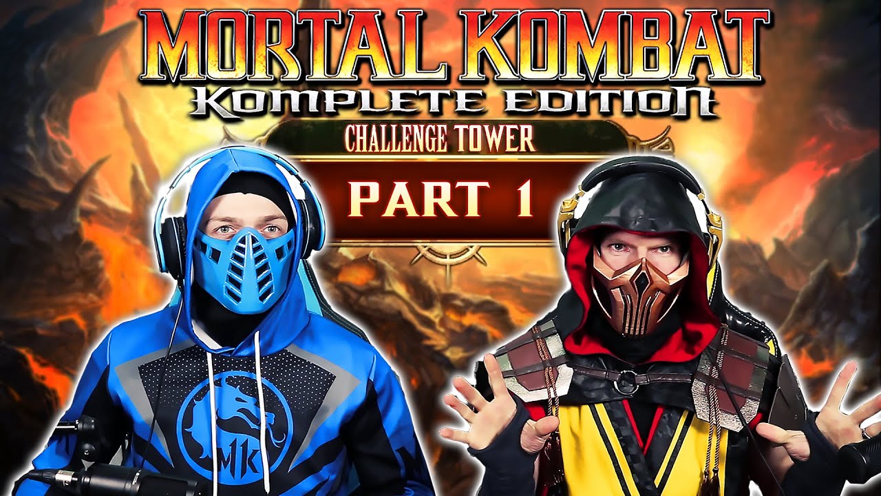 Scorpion and Sub-Zero Play MORTAL KOMBAT 9 Challenge Tower! [Part 1] | MK11 PARODY!