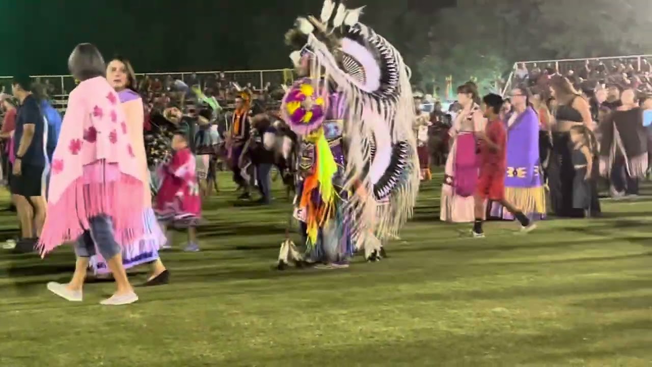 Intertribal song at Cherokee Nation National Holiday Powwow 2023 Saturday night.