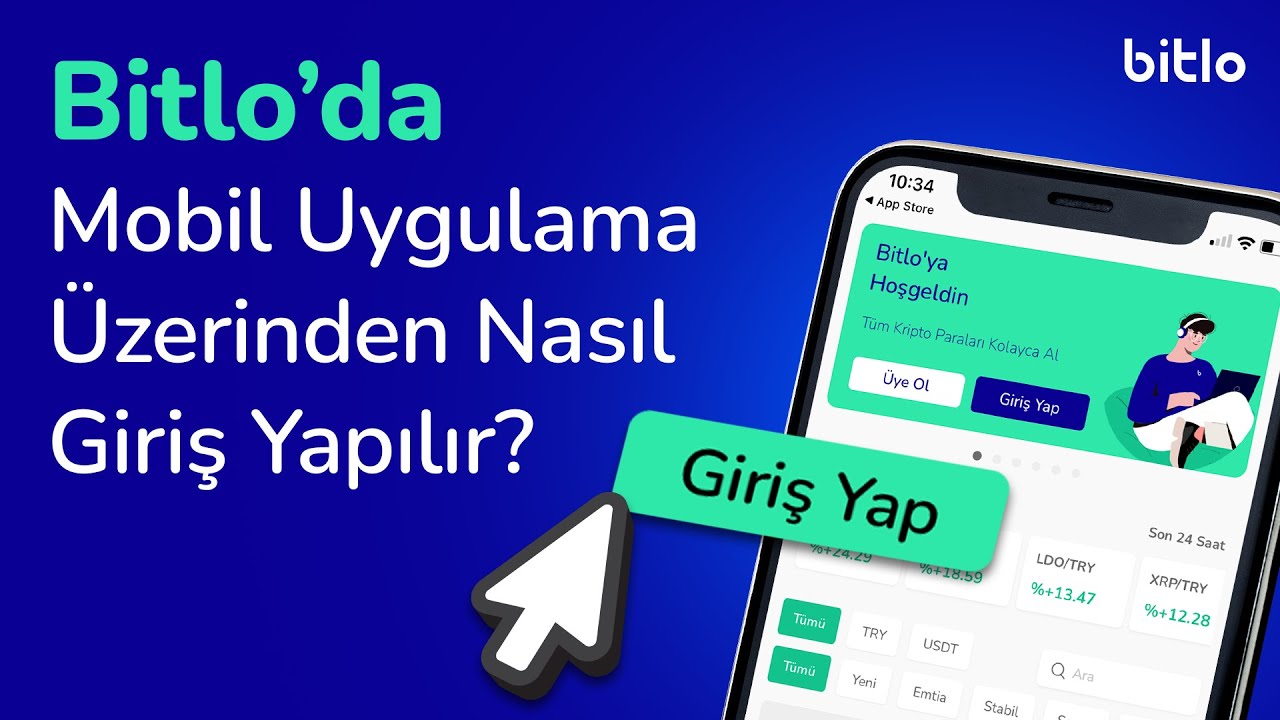 Bitlo'da Mobil Uygulama &Uuml;zerinden Nasıl Giriş Yapılır?