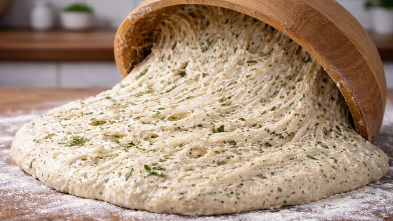 Really?❗️ Want to make bread without touching the dough - get ready. Italian Ciabatta