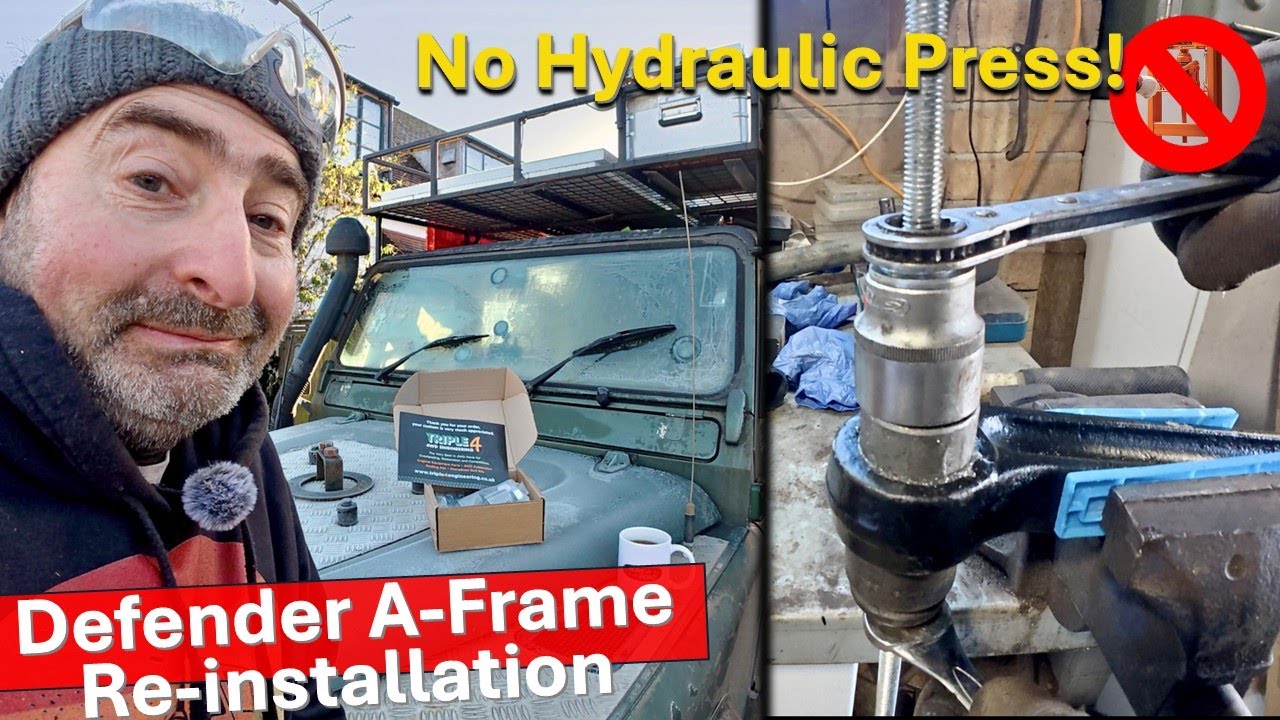 Land Rover Defender 110 A Frame Repair | Pivot Arm Bushes and Ball Joint Re installation DIY