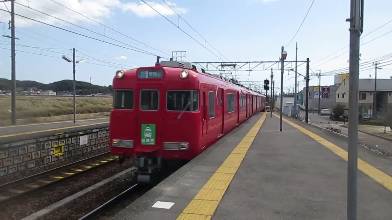 名鉄阿久比駅3番線　急行新鵜沼行き到着