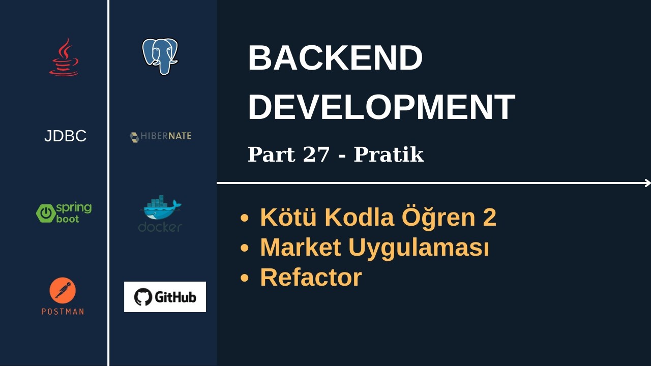 Kötü Kodla Öğren | Market Uygulaması | Pratik #JD Part 27