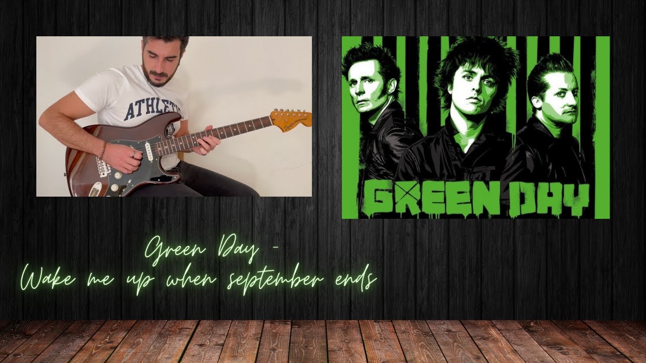 Green Day - Wake me up when September ends Solo cover with TAB