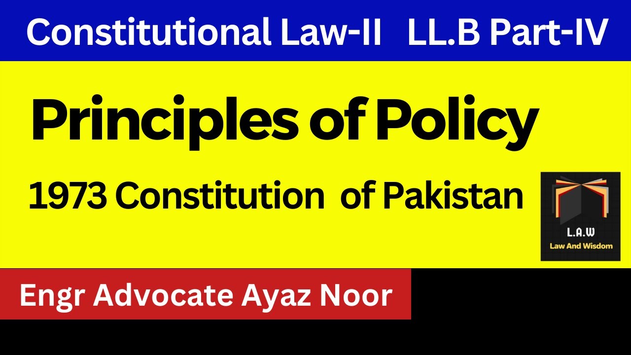 Principles of Policy || Constitution of 1973 || CSS/PMS