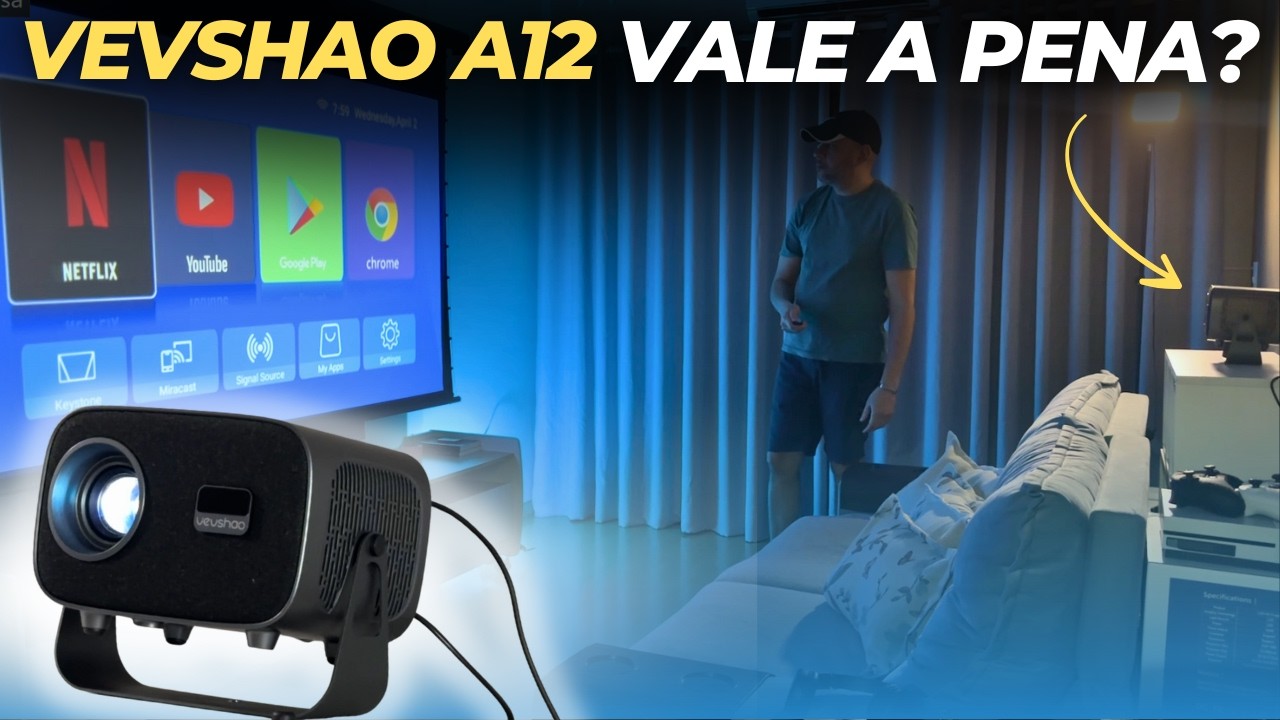 Este Mini-Projetor Entrega Mais do Que Aparenta! Vevshao A12 Análise Sincera.