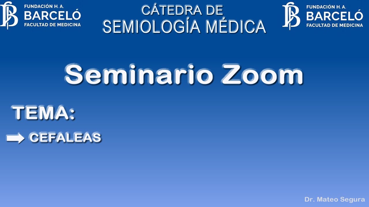 Seminario Zoom: Cefaleas