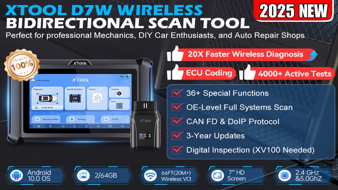 2025 XTOOL D7W Review &ndash; Best Wireless OBD2 Scanner?