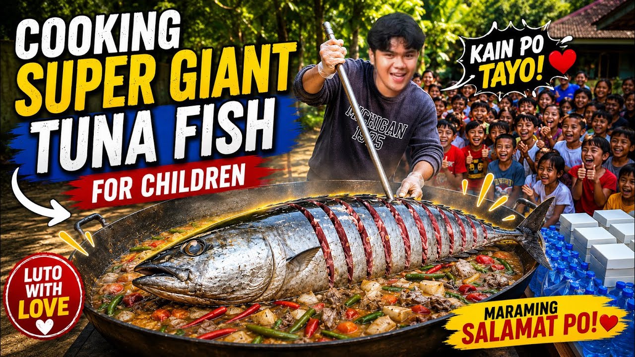COOKING SUPER GIANT TUNA FISH FOR CHILDREN|ALEXIS VINES