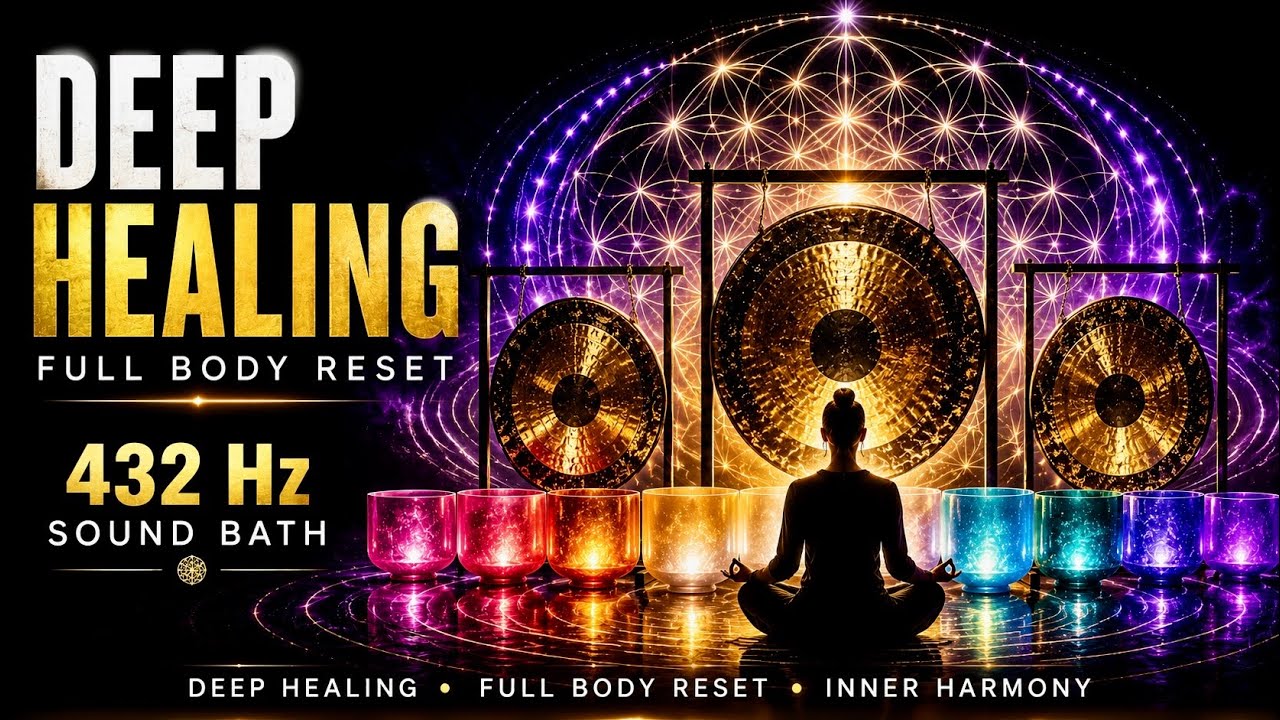 432 Hz Sound Bath Healing | Full Solfeggio Frequency Spectrum