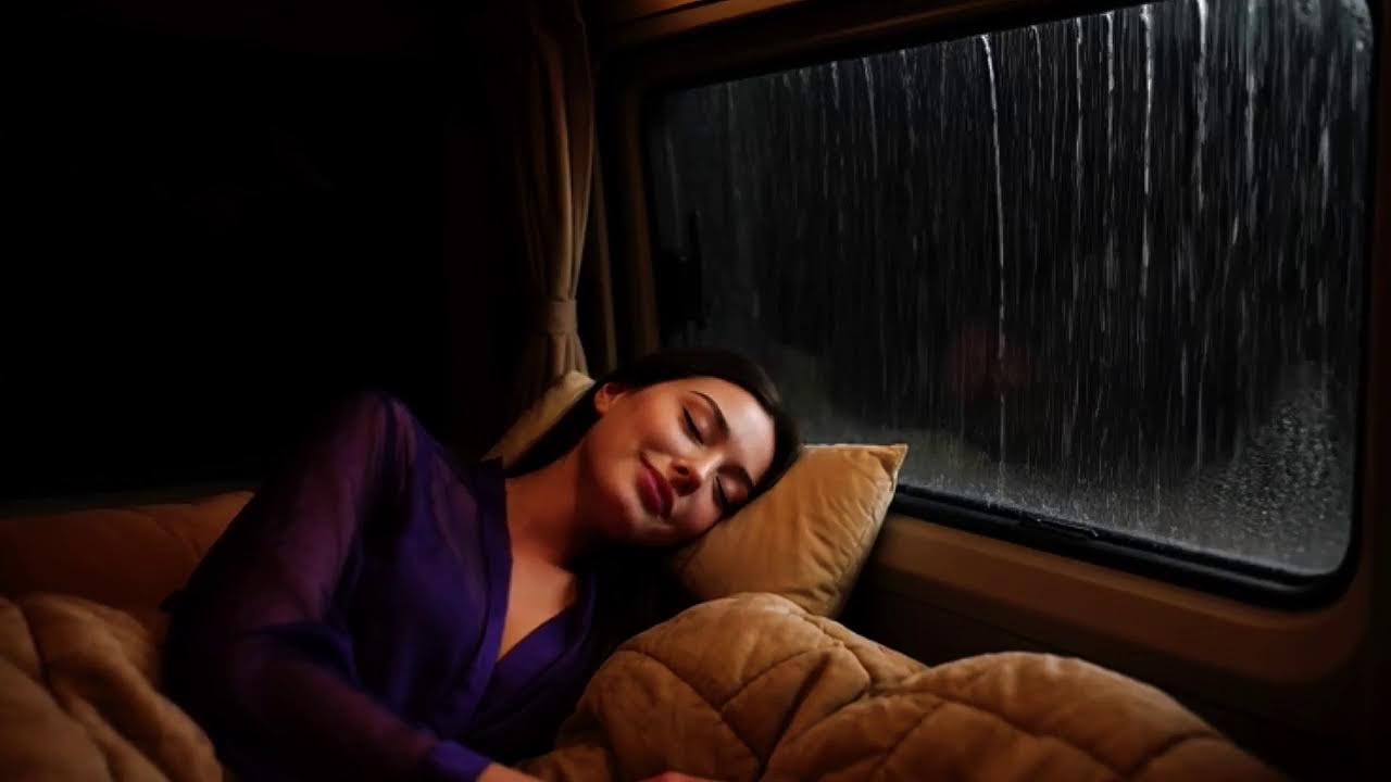 Escape Overthinking With Calming Rain & Thunder On Cozy Car In Misty Rainforest Night Storm