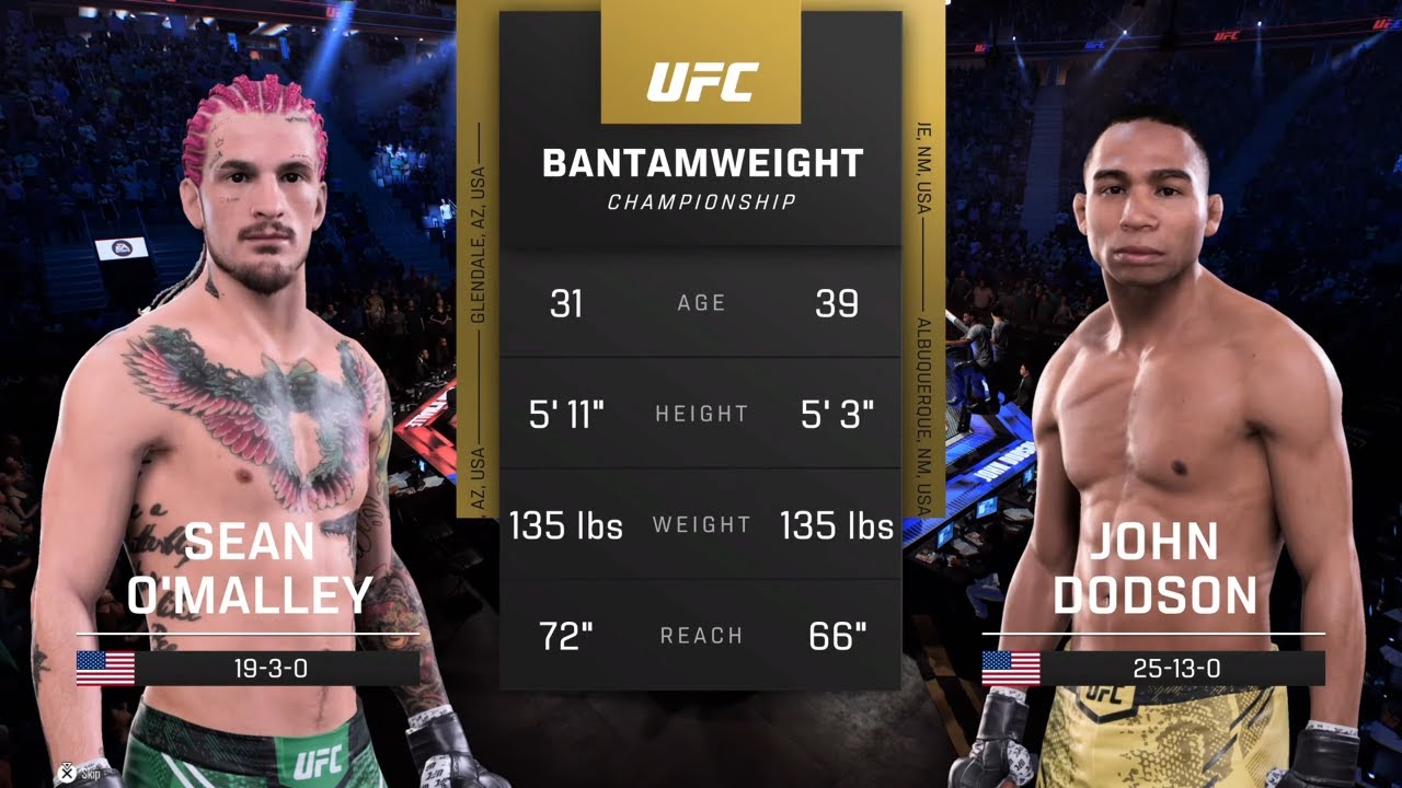EA Sports UFC 5 Gameplay Sean O'Malley vs John Dodson