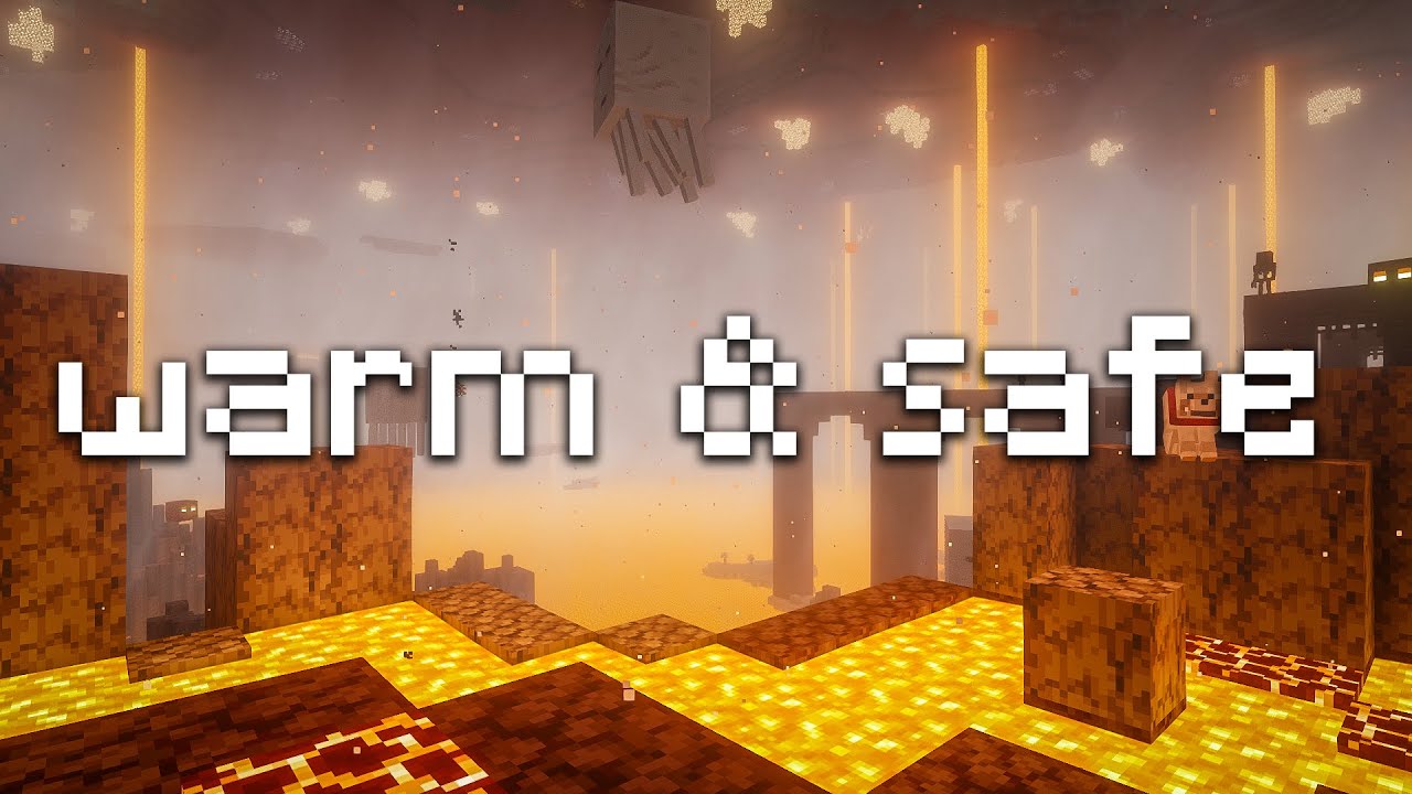 warm soothing nether sleep... (minecraft music & cozy nether ambiance)