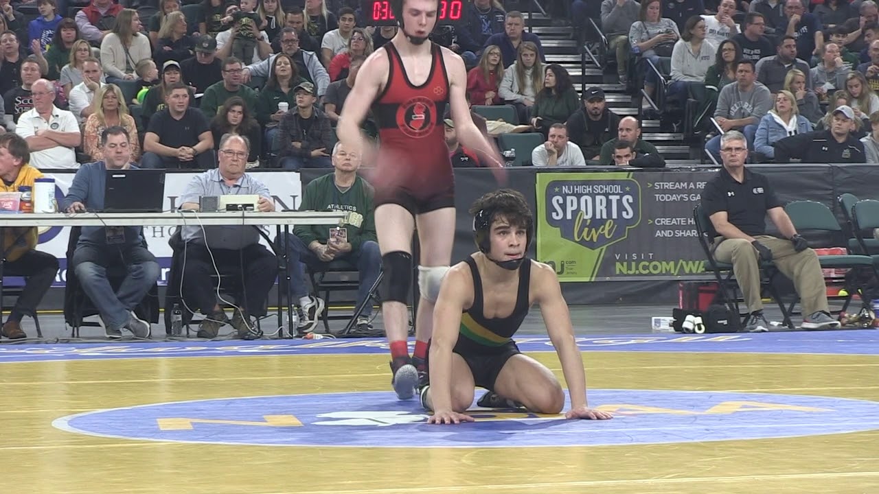 Brick Memorial's Vincent Santaniello wins 120-pound semifinal in NJSIAA wrestling finals