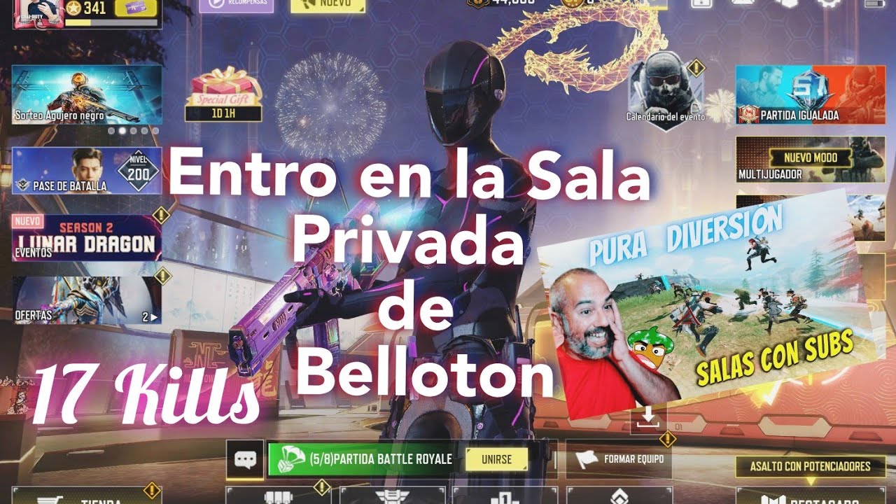 Sala Privada con el YouTuber Territorio Belloton, 17 kills