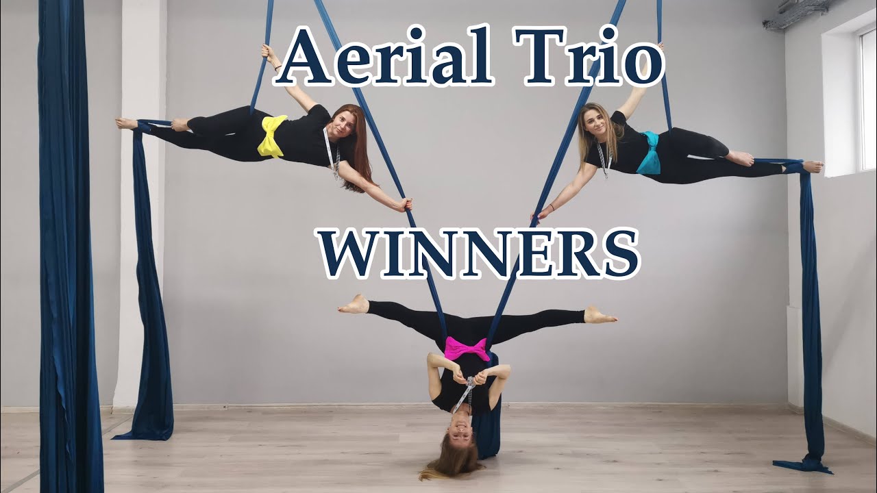 WINNERS of online aerial silks competition - Aerial Trio