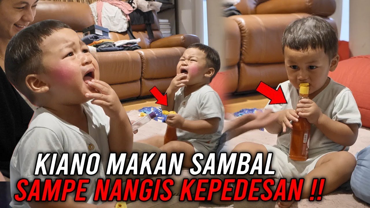 LIDAH KIANO KEBAKAR ‼️ KIANO NGEMUT BOTOL SAMBEL ..
